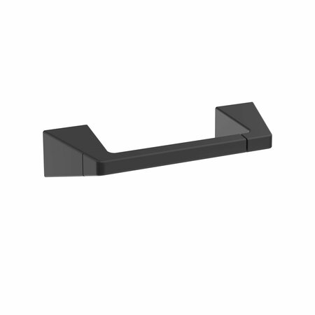 AMEROCK Blackrock Matte Black Contemporary Pivoting Double Post Toilet Paper Holder BH36001MB